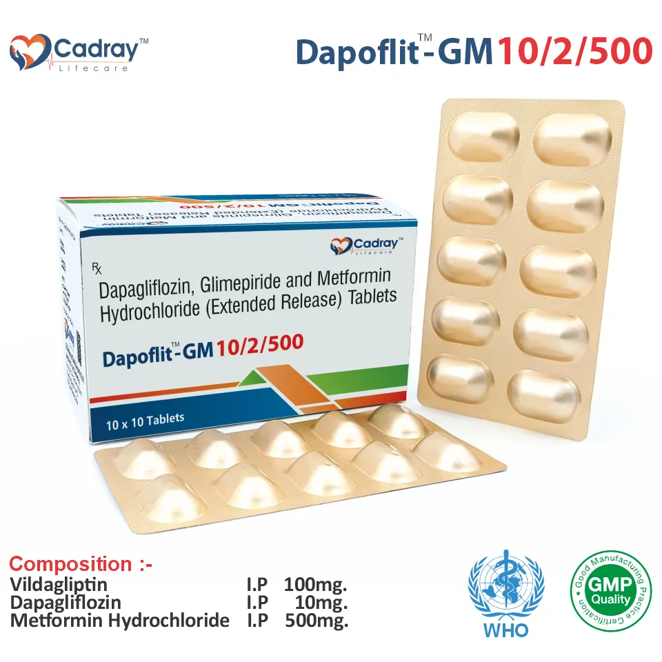 Dapagliflozin Glimepiride Metformin Anti-Diabetic Tablet Packaging